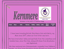 Tablet Screenshot of kernmere-cats.com